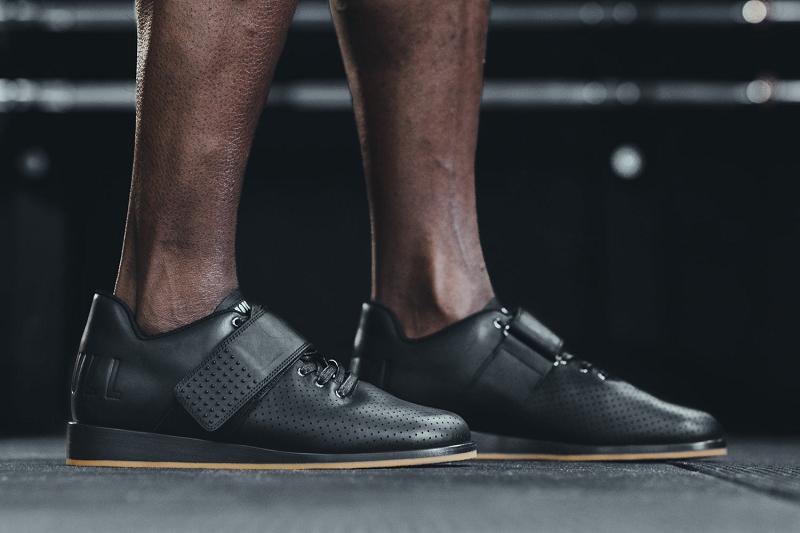 Nobull Leather Men's Lifters Shoes Black | USA Y1006X